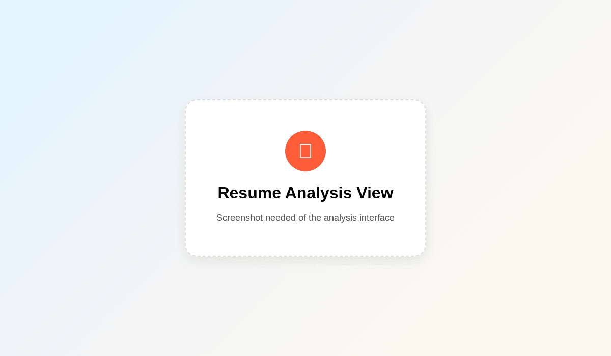 Resume analysis interface